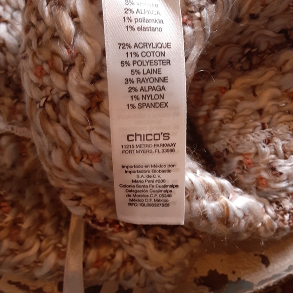 CHICO'S Nikita Cardigan Neutral Combo Size 2 NWT - Picture 8 of 10